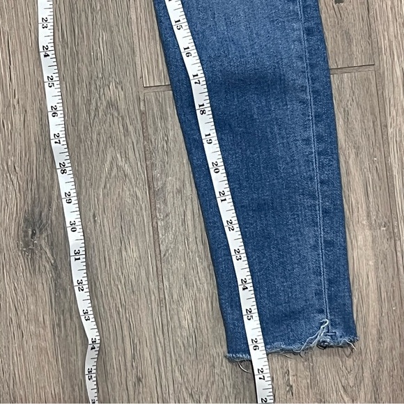 Rag & Bone Jeans Palmer Cate Mid Rise Ankle Women Blue Raw Fray Hem Normcore - Picture 12 of 15